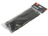 pásky stahovací černé, 380x7,6mm, 50ks, nylon