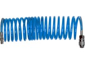 hadice vzduchová spirálová PU s mosaznými rychlospojkami, 1/4 ′′, vnitřní ∅6mm, L 15m